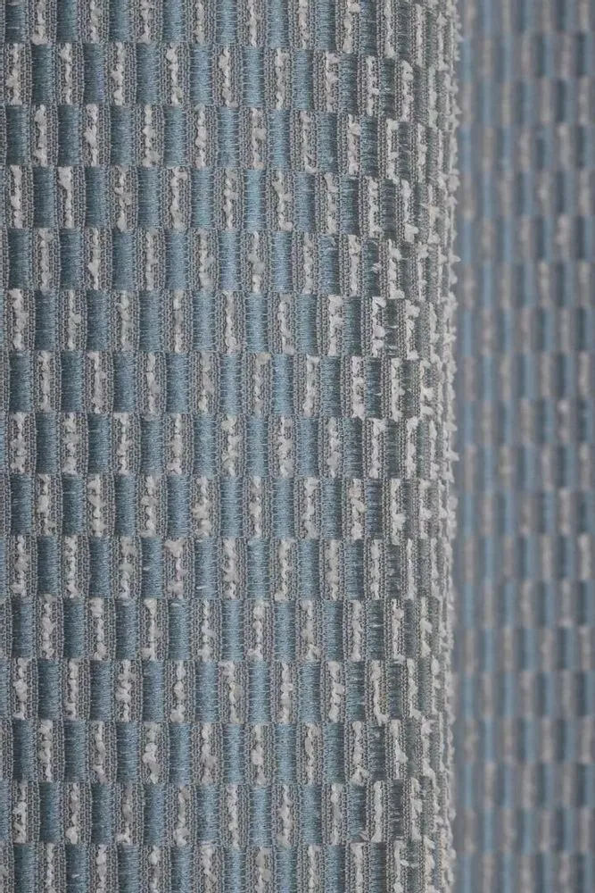 Alba double curtain - blue collar - eyelet panel - 140 x 260 cm - 74% polyester 26% cotton