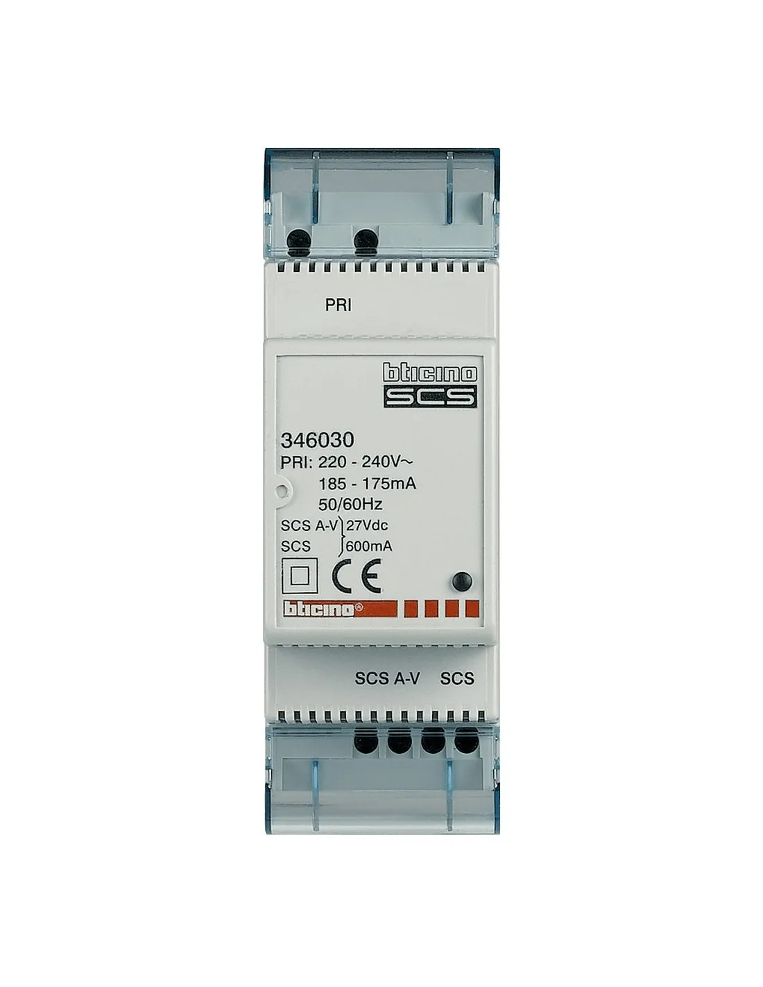Alimentation compacte avec adaptateur vidéo intégré MyHOME BUS 2 modules BTICINO 346030