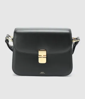A.P.C. Partager  Sac Grace Cuir Lisse Noir  