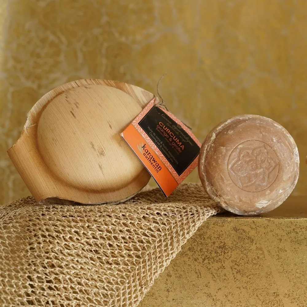 Ayurvedic solid soap - turmeric - large format