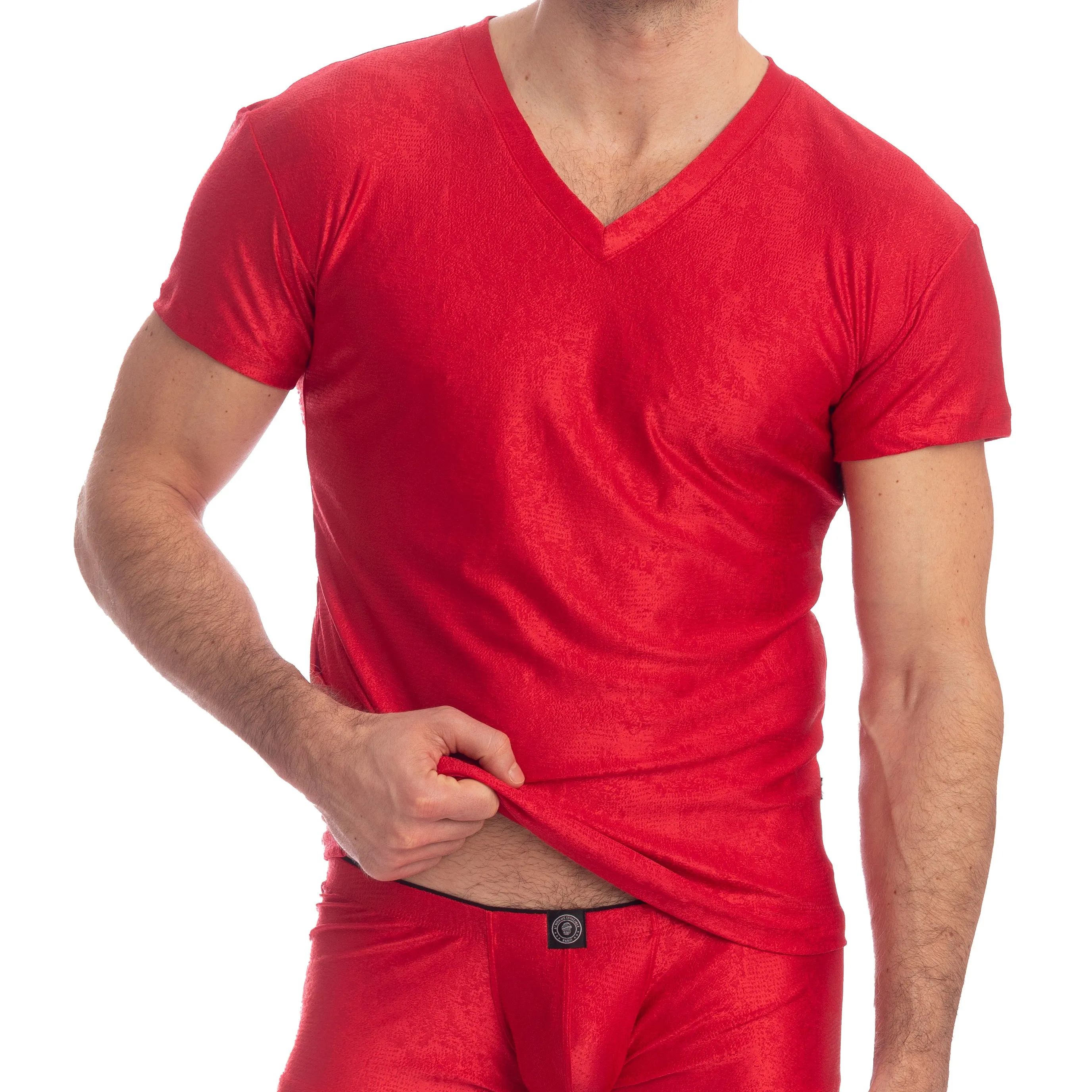 Barbados Cherry - T-shirt Col V - L'Homme Invisible : vente T-shirt...