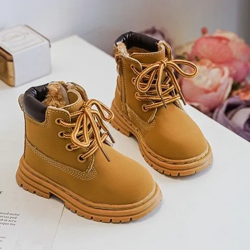 Bottes de trappeur zippées Camel Bansi pour enfants brun