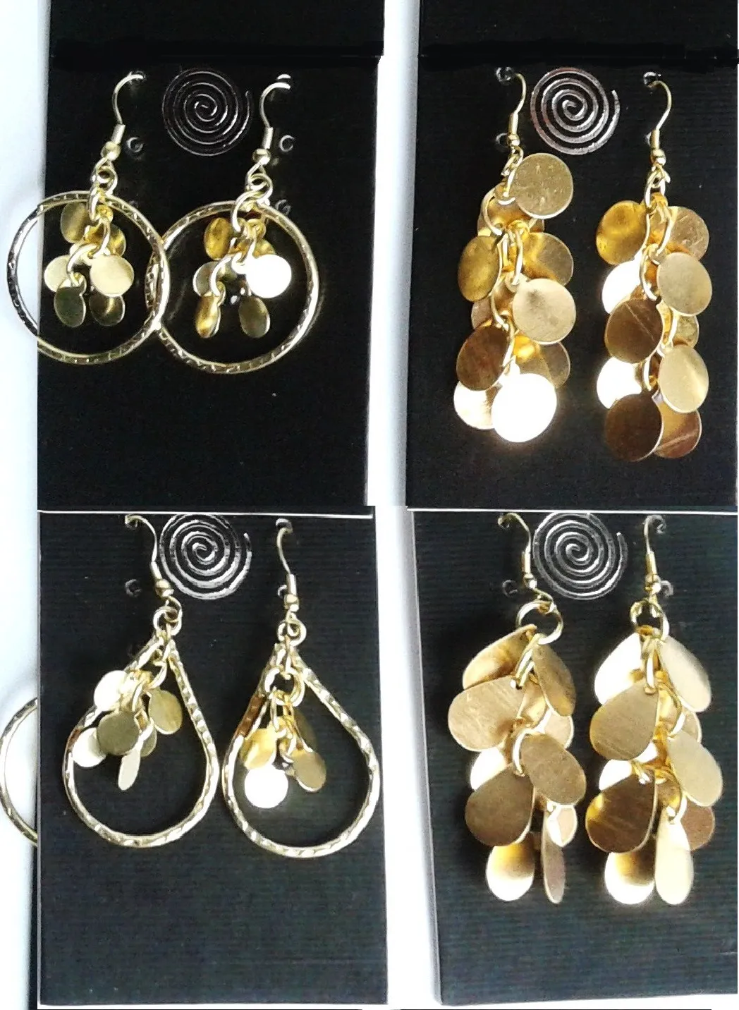 Boucles d'Oreilles pampilles dorées 