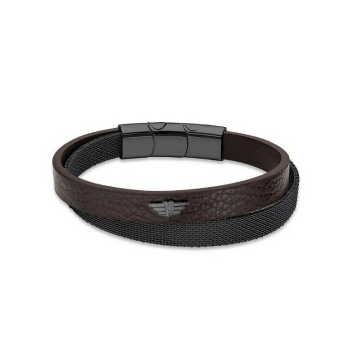 Bracelet Homme Police Bijoux  HARDWARE - cuir Marron | 3 Suisses