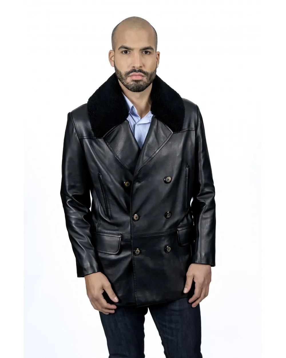 CABAN CUIR AGNEAU