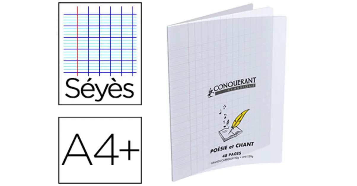 CAHIER DE POESIE 24X32CM 48 PAGES SÉYÈS