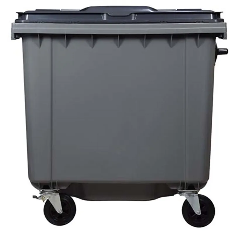 CONTENEUR KOROK 4 ROUES - 1000L - SANS BARRE - GRIS / GRIS