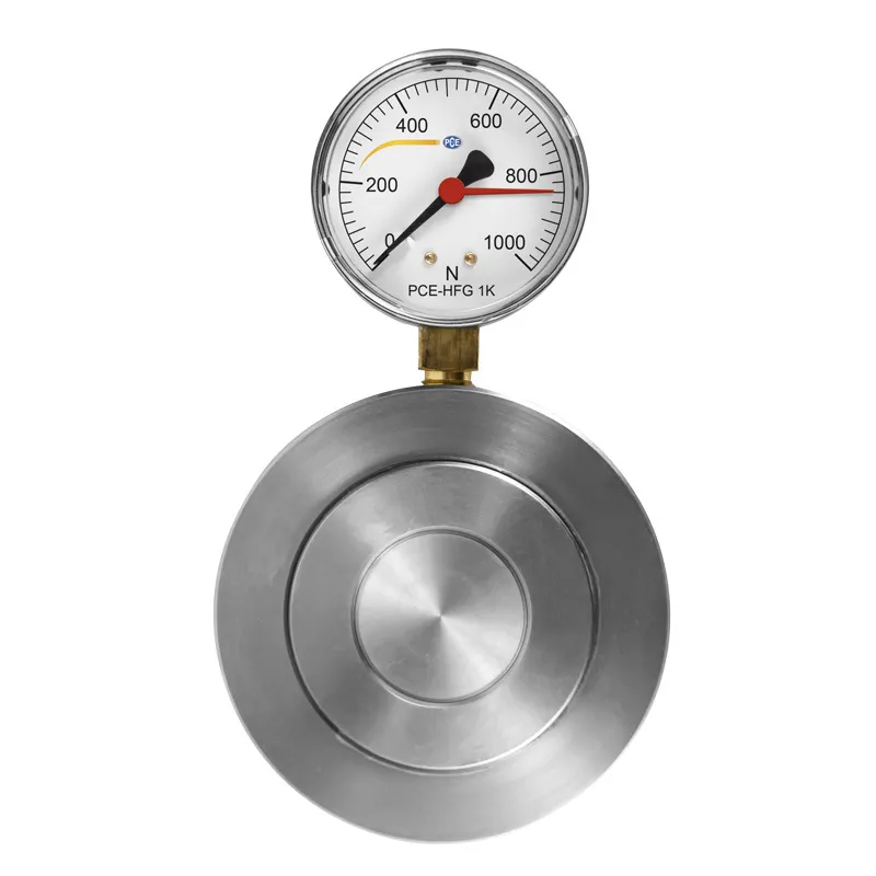 Dynamomètre PCE-HFG, pour compression, jusqu'à 1 kN, cellule de charge externe, certificat ISO