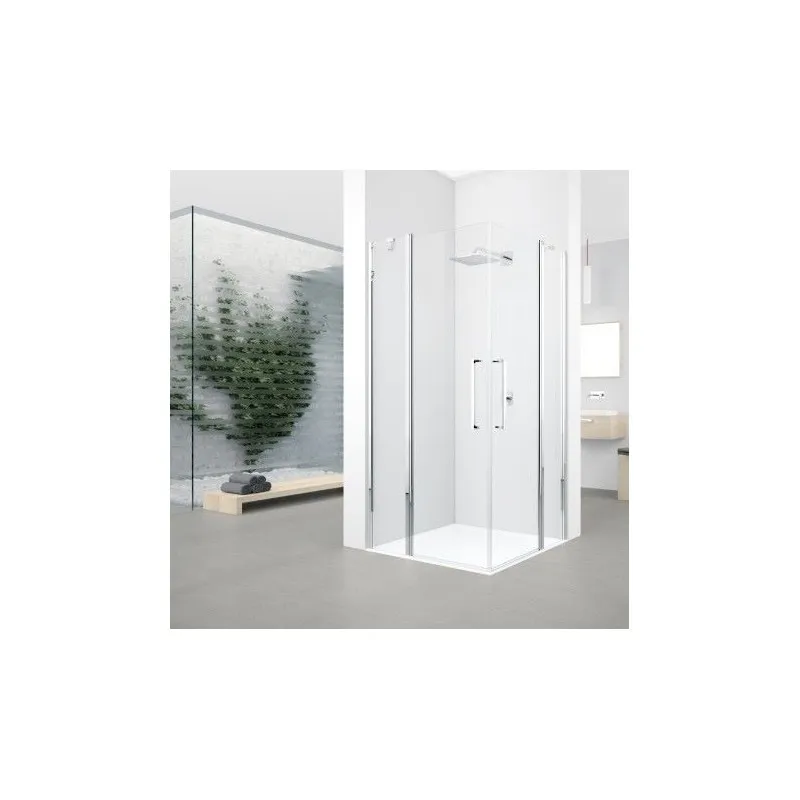 Novellini  young 2 a 73 extensible 73-75cm verre trempe transparent  profilé chrome: Y2A73-1K