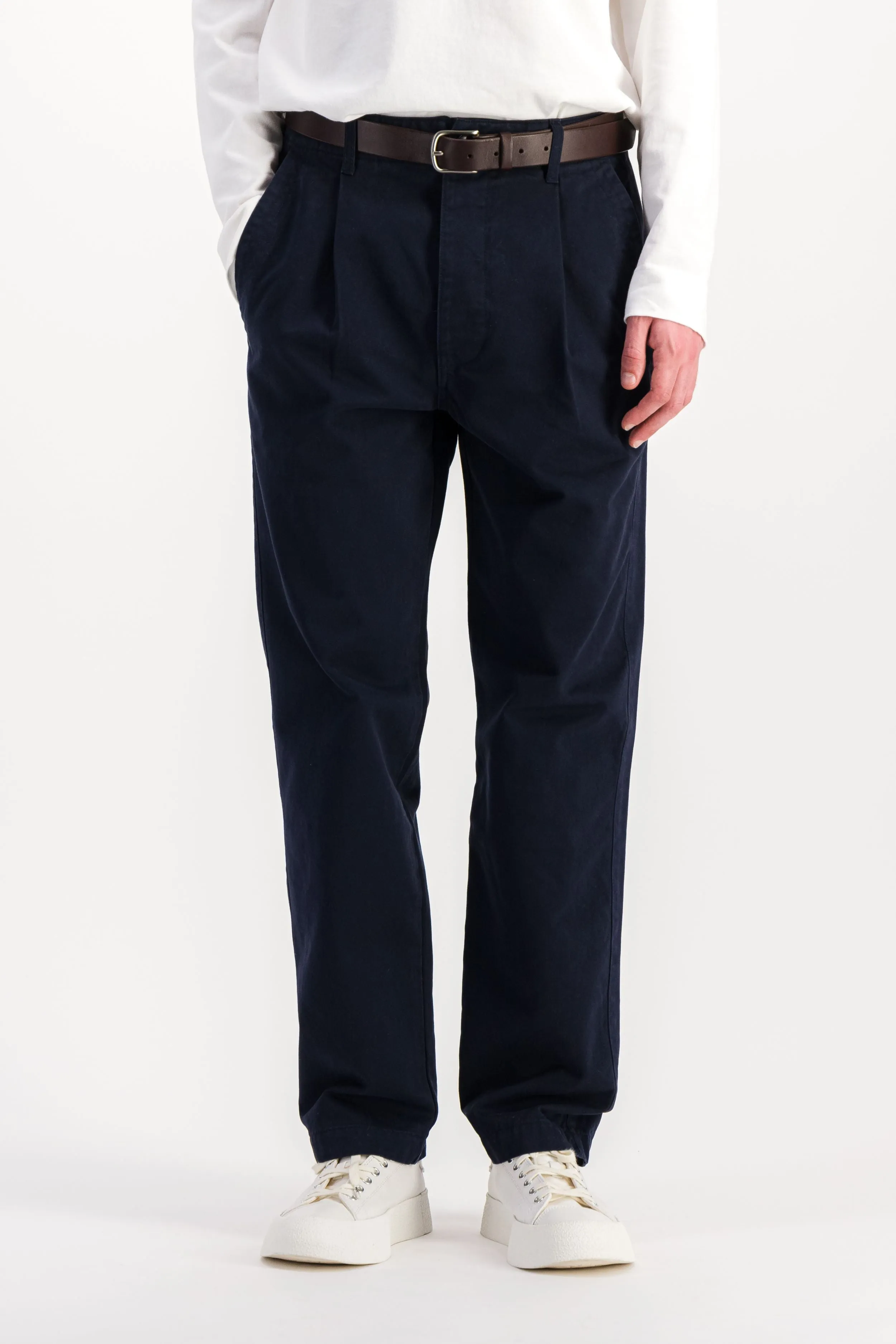 Pantalon New Pleats dark indigo