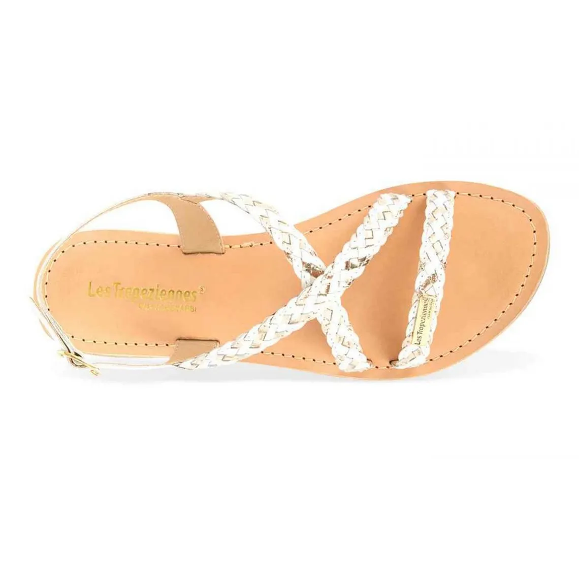 Sandale femme DIAMS Blanc  en cuir | 3 Suisses
