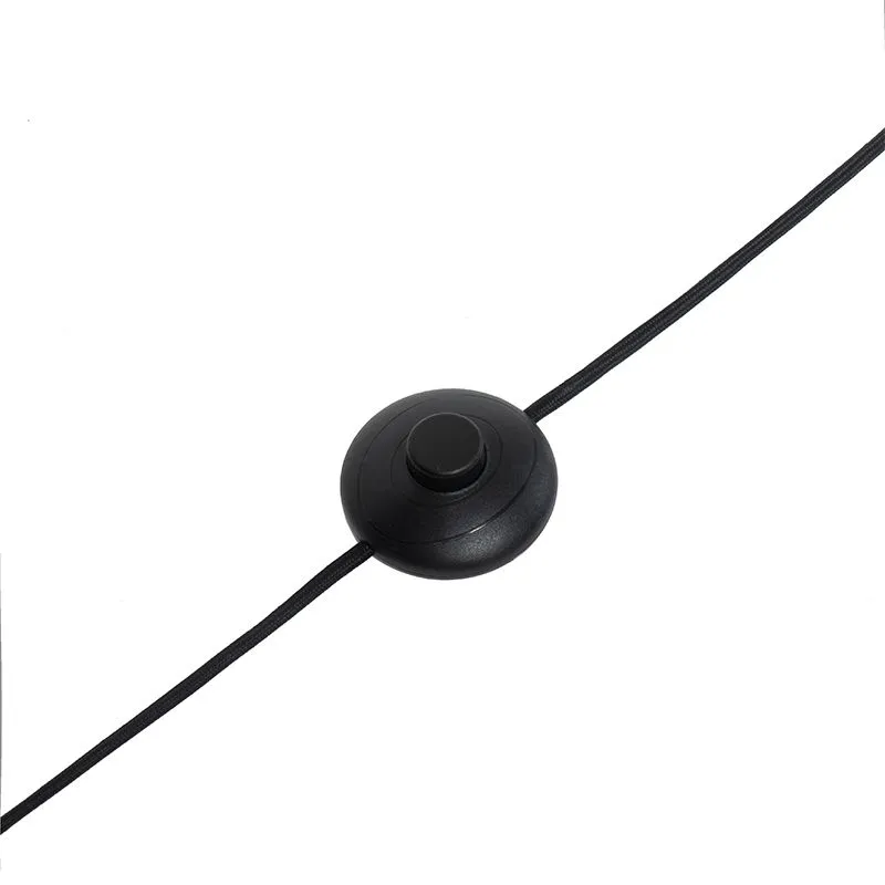 Smart vloerlamp zwart met goud rond incl. Wifi. A60 - VT
