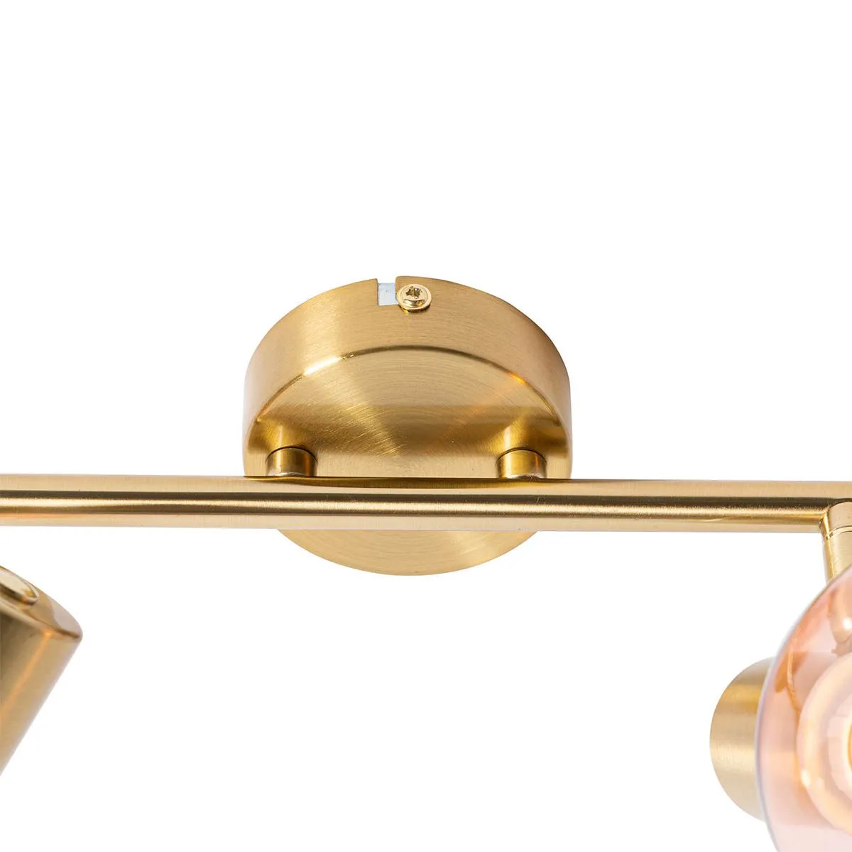 Spot encastré intelligent or avec verre rose, comprenant 2 Wifi P45 - Vidro